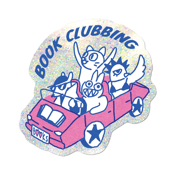 Book Clubbing by Apply (bookish) - Die-Cut Sticker