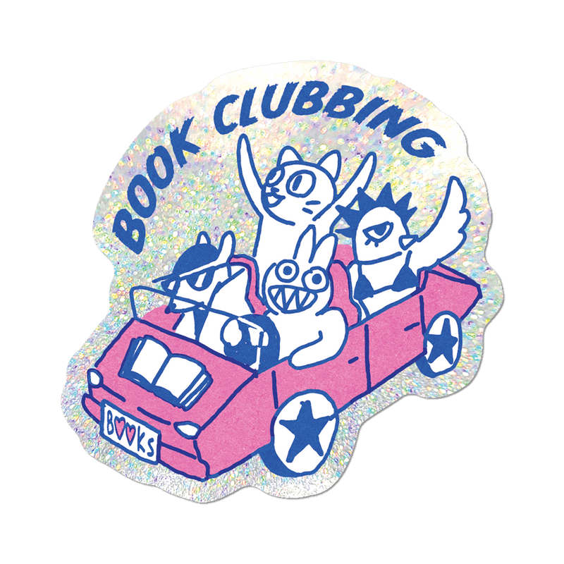 Book Clubbing by Apply (bookish) - Die-Cut Sticker