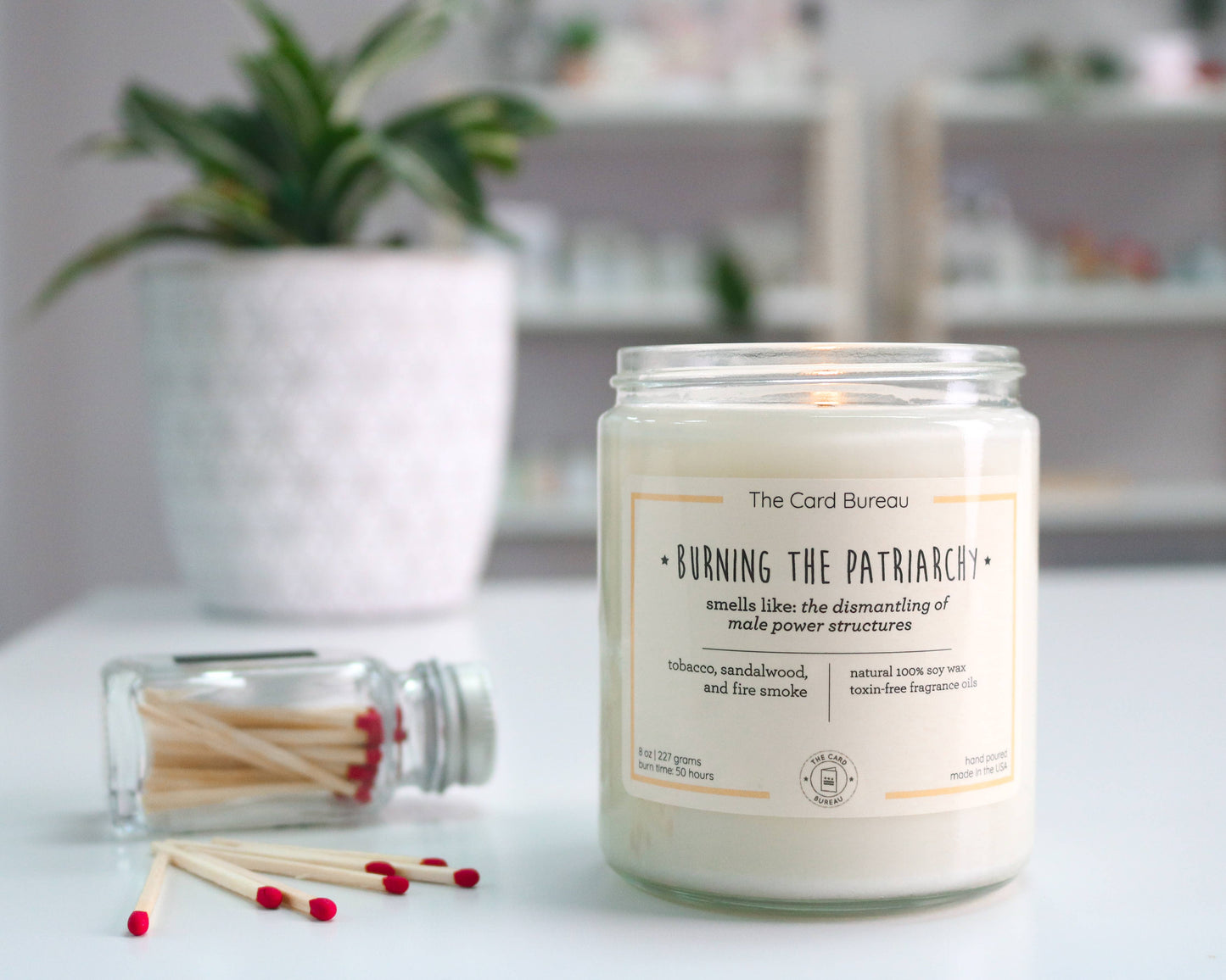 The Card Bureau | Burning the Patriarchy Jar Candle