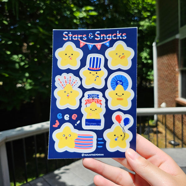 Huilin The Penguin | Stars and Snacks Sticker Pack