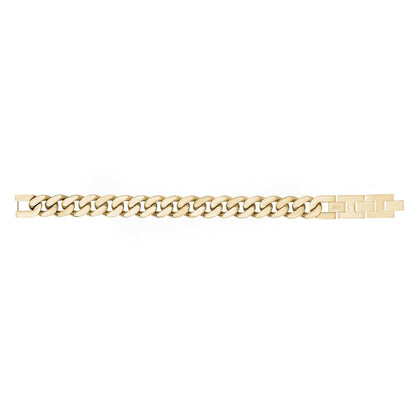14mm Gold Steel Cuban Link Bracelet