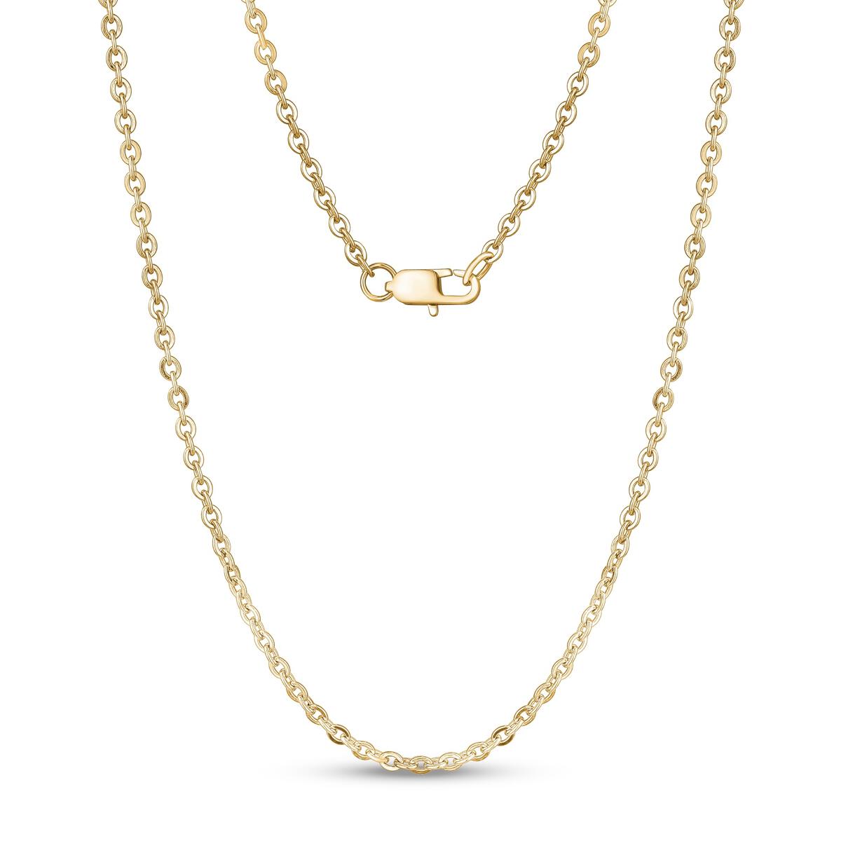 3mm Gold Flat Anchor Chain Necklace