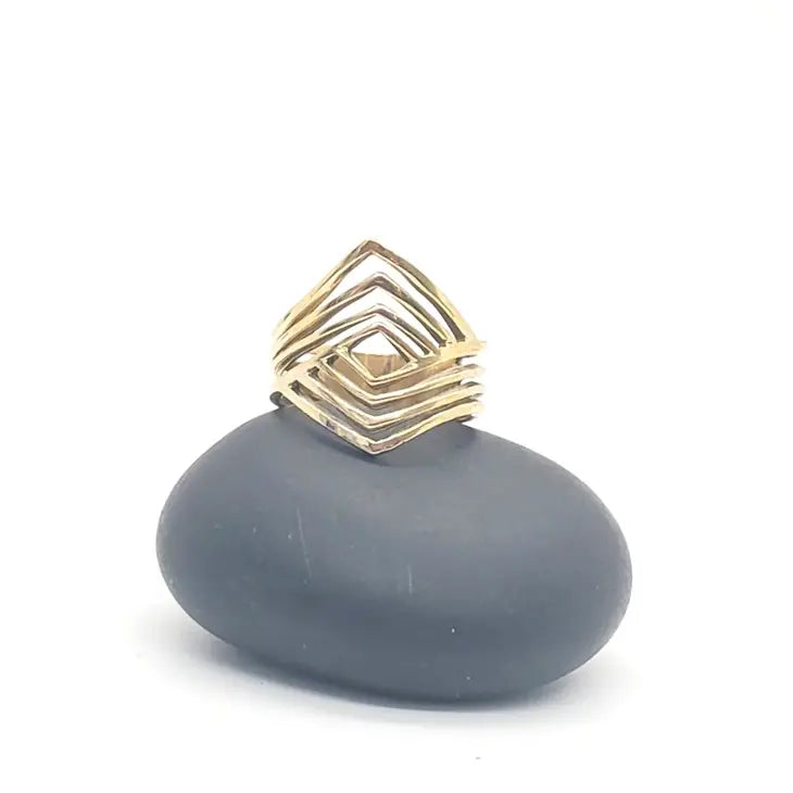 Brass Labyrinth Ring |BR154