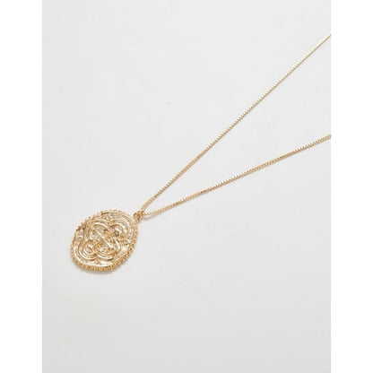 Cross Medallion Necklace - Gold
