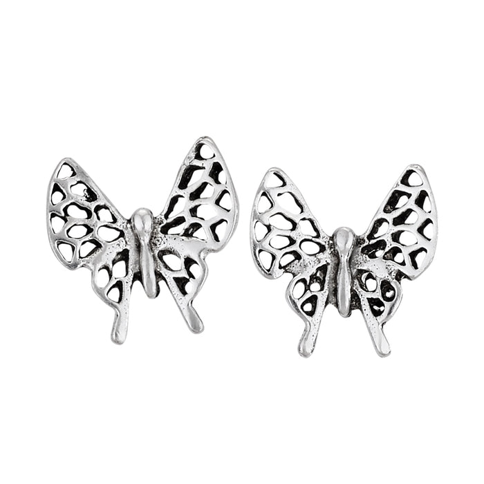 Now You See Me Sterling Silver Butterfly Post Earrings