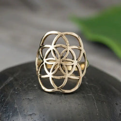 Brass Seed of Life Ring | BR011 |