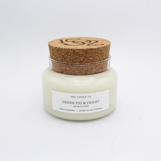 1502 Candle Co. | Green Fig & Violet Candle - Apothecary Jar