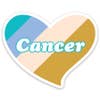 CANCER Heart Die Cut Sticker