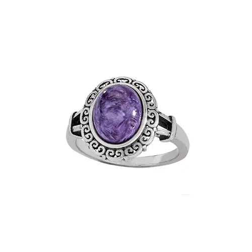 Purple Haze Charoite Sterling Silver Ring