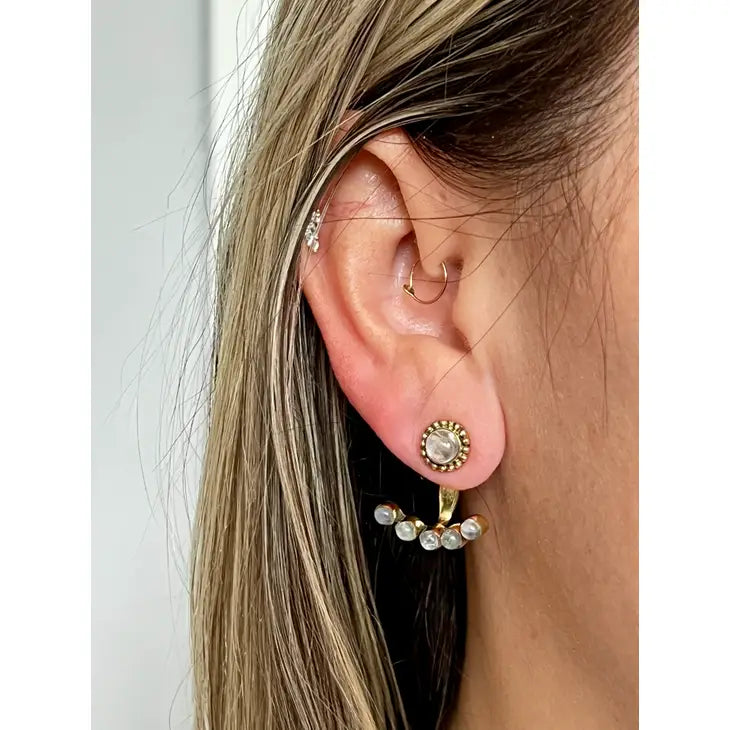 Brass Decorated Ear Jacket | EJ007S