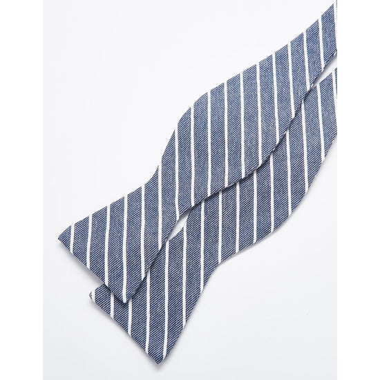 Stripe Bow Tie - Charcoal Grey