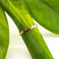 Brass zigzag ring | BR149