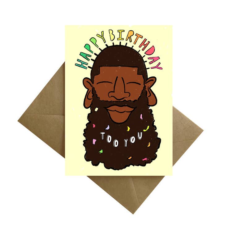Bearded Man Birthday Card