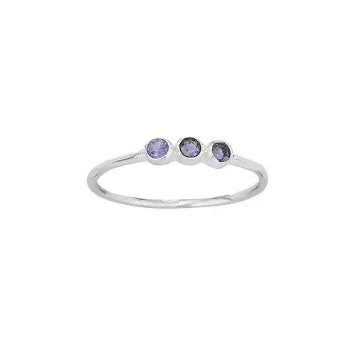 Sparkling Iris Iolite Sterling Silver Ring