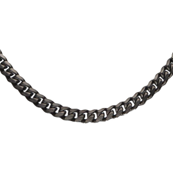 8.7 Gun Metal Brushed Curb Chain 30"