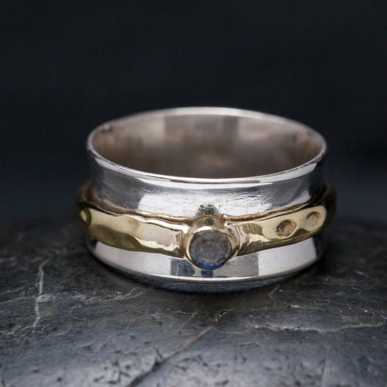 SSR026| Labradorite Sterling Silver Spinner Ring