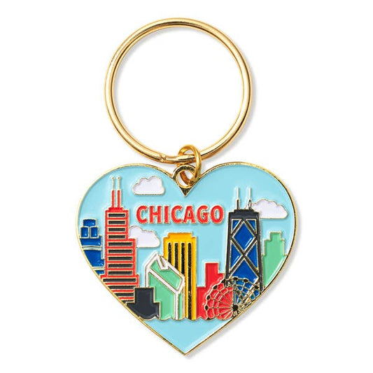 The Found | Chicago Skyline Heart Keychain