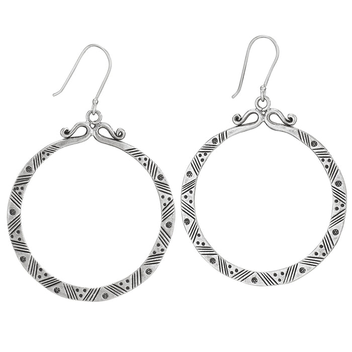 Hear My Voice Sterling Silver Stamped Hilltribe Earrings