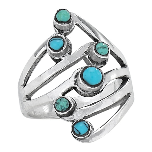 Turquoise Constellation Sterling Silver Ring