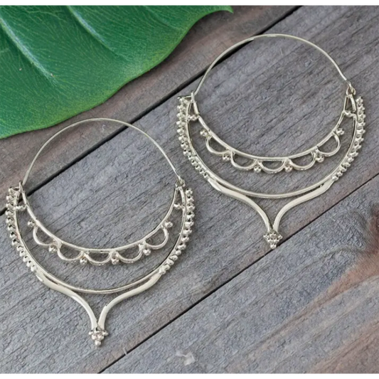 Brass Dew Drop Earrings