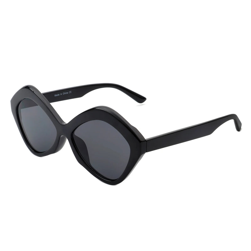 Geometric Fashion Hexagonal Cat Eye Sunglasses