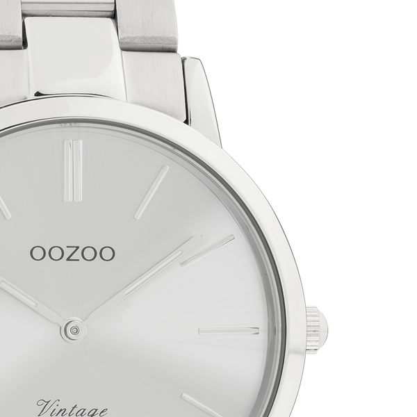 OOZOO | Vintage Silver Stainless Steel Watch