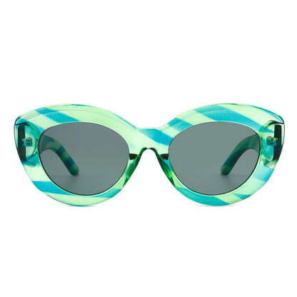Retro Round Cat Eye Bold  Fashion Sunglasses