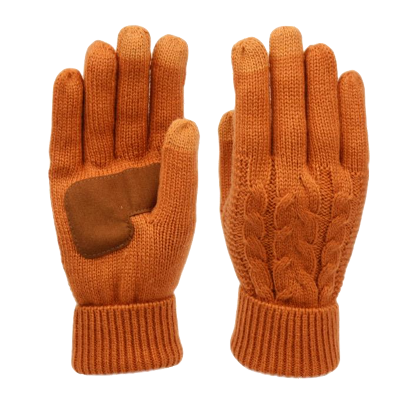 Epoch | Cable Knit Gloves with Screen Touch + Suede Palm