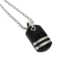 | TSR Stainless Steel | Carbon Fiber & Stainless Steel Pendant w/ Chain