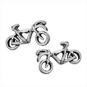Sterling Silver Bike Stud Earrings