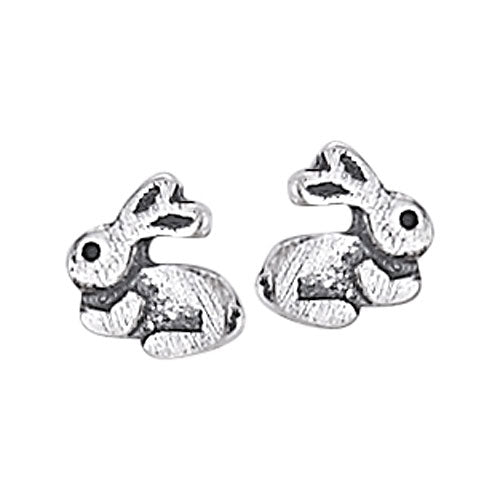 Sterling Silver Small Bunny Stud Earrings