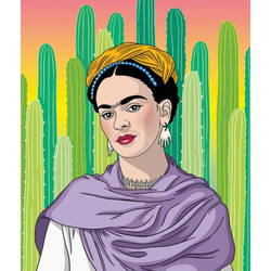 Frida Cacti Greeting Card