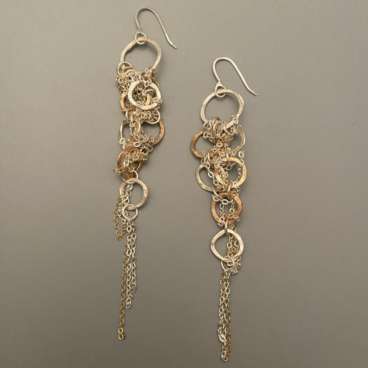 Mix Bright Chained Up Chandelier Earrings