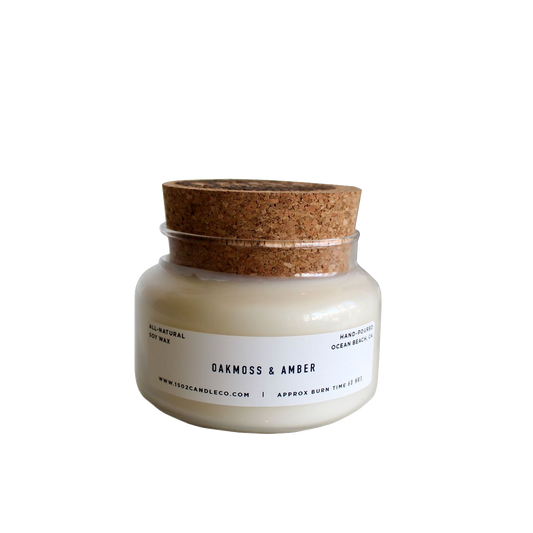 1502 Candle Co. | Oakmoss & Amber Soy Candle - Apothecary Jar