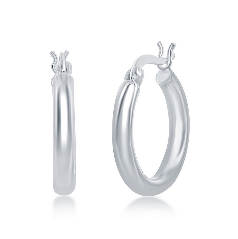Classic Of NY | Sterling Silver High-Polished Hoop Earrings