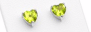 Heart Gemstone Prong Stud Earrings