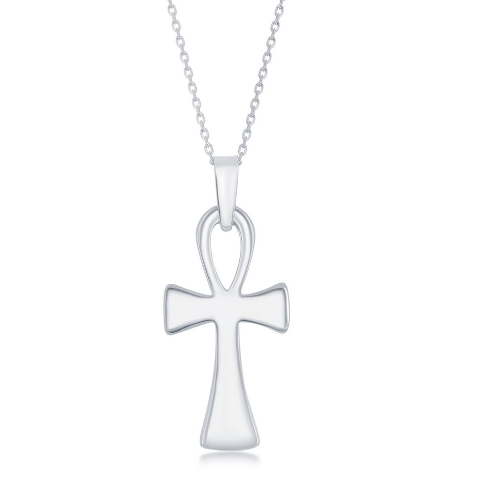 Sterling Silver 'Ankh' Cross Pendant