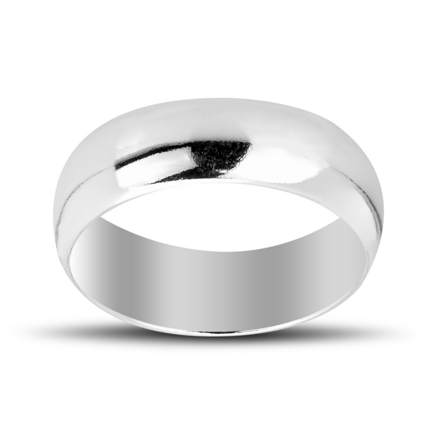 6MM Sterling Silver Band Ring
