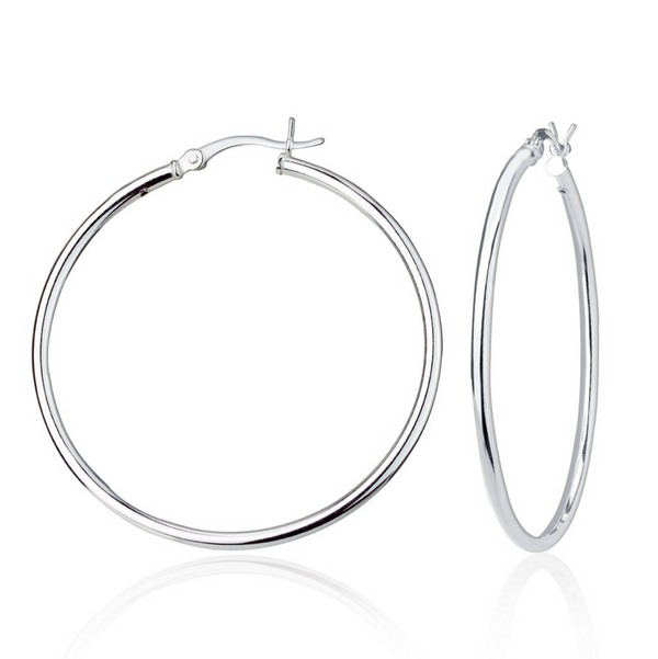 Classic Of NY | Sterling Silver High-Polished Hoop Earrings