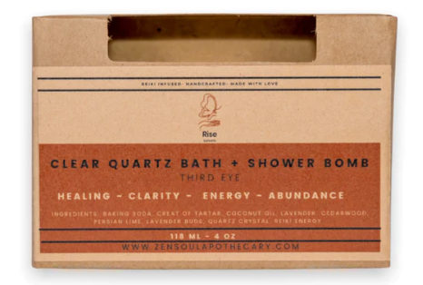 Zen Soul Apothecary | Clear Quartz bath + Shower Bomb Third Eye