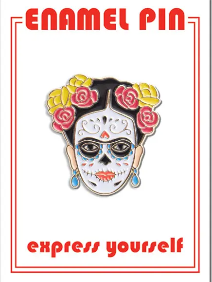 Frida Day of the Dead Pin