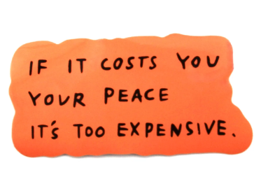 The Cost of Peace Sticker