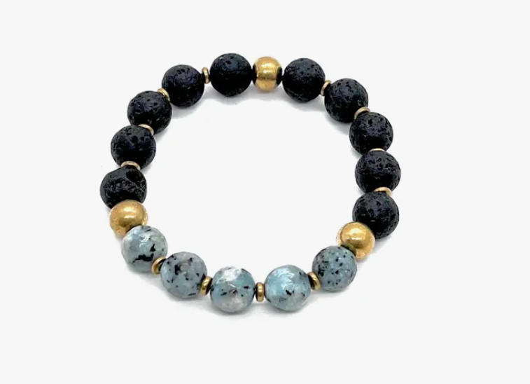 Lava Stone Beaded Bracelet - BBB065