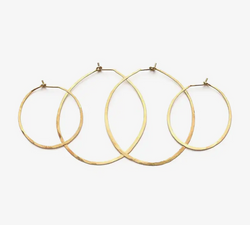 Hand Formed Brass Hoops