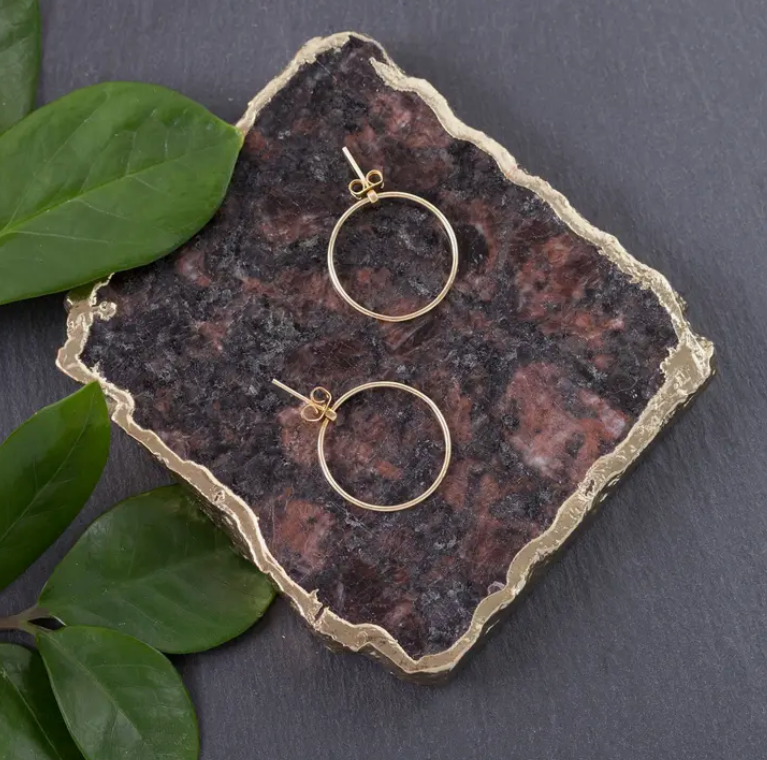Simple Hoop Stud Earring - BE125