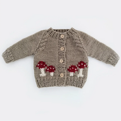 Mushroom Cardigan Sweater