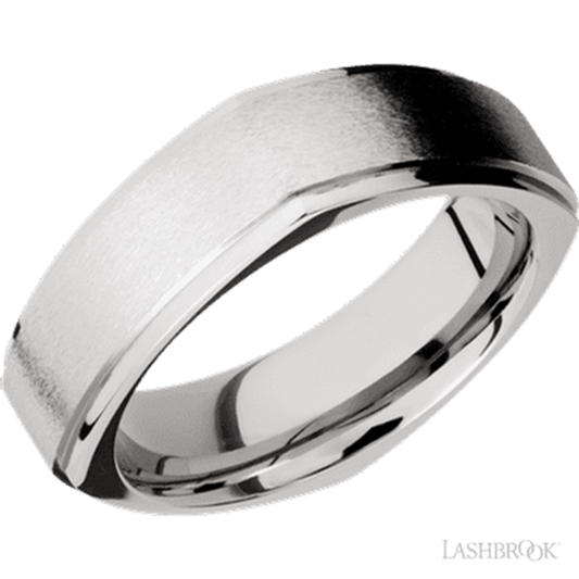 Titanium flat square band with grooved edges