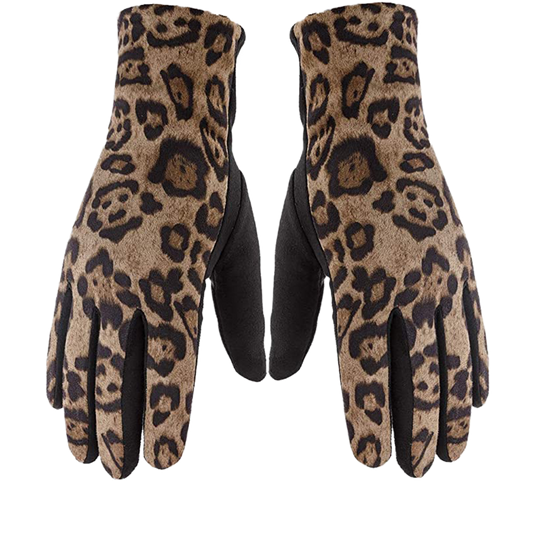 Women’s Animal Leopard Print Gloves W/ Screen Touch