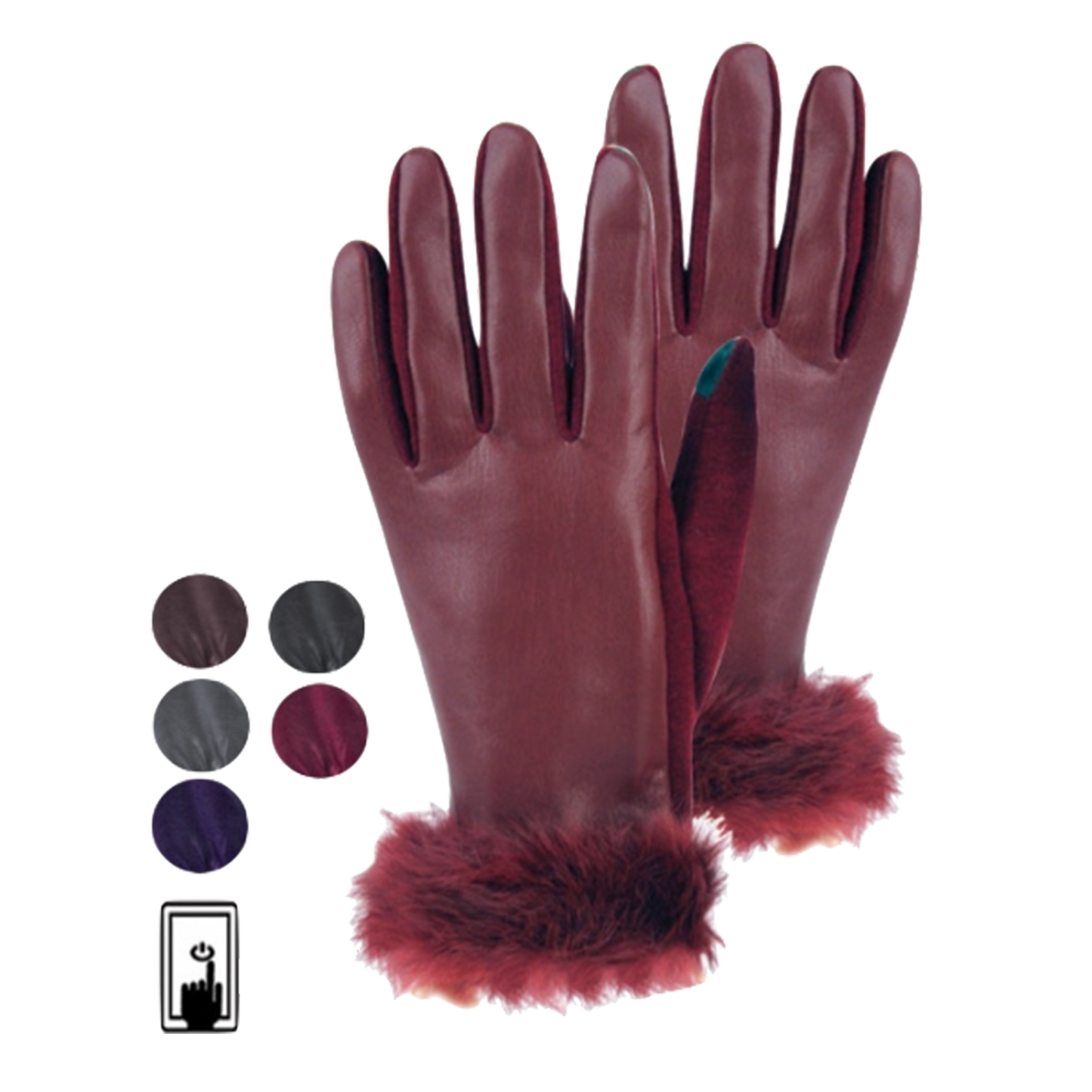 Epoch | Women's Faux Leather Gloves with Screen Touch