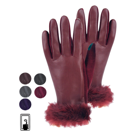 Epoch | Women's Faux Leather Gloves with Screen Touch